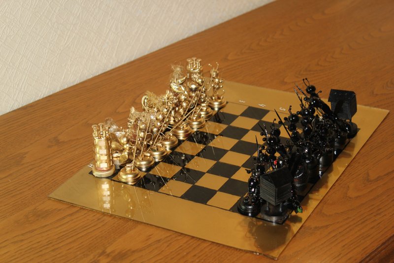 Шахматное королевство из пластилина