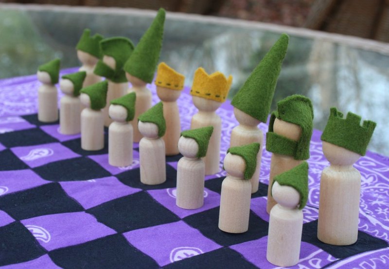 Шахматные фигуры из пластилина
