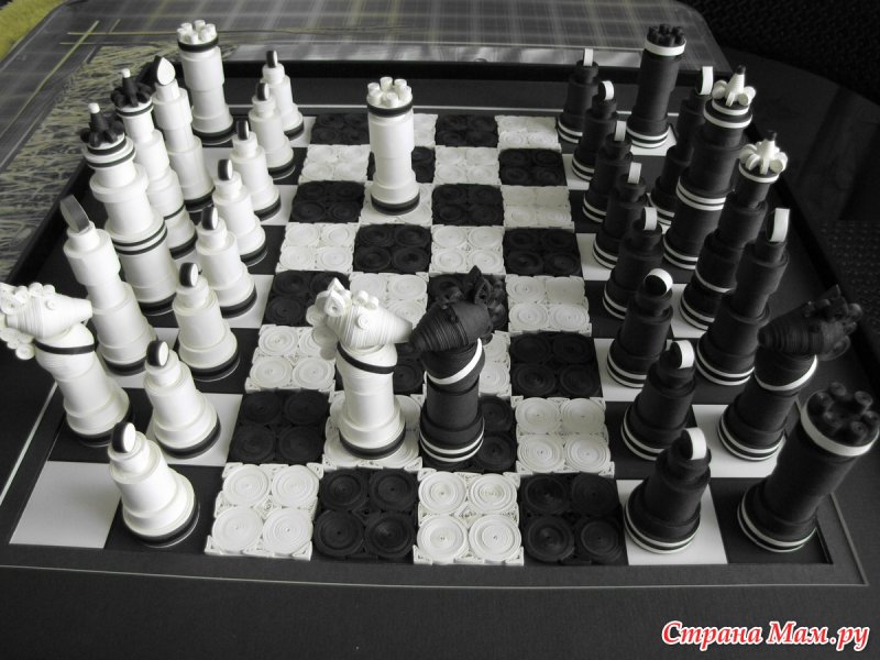 Шахматы из квиллинга