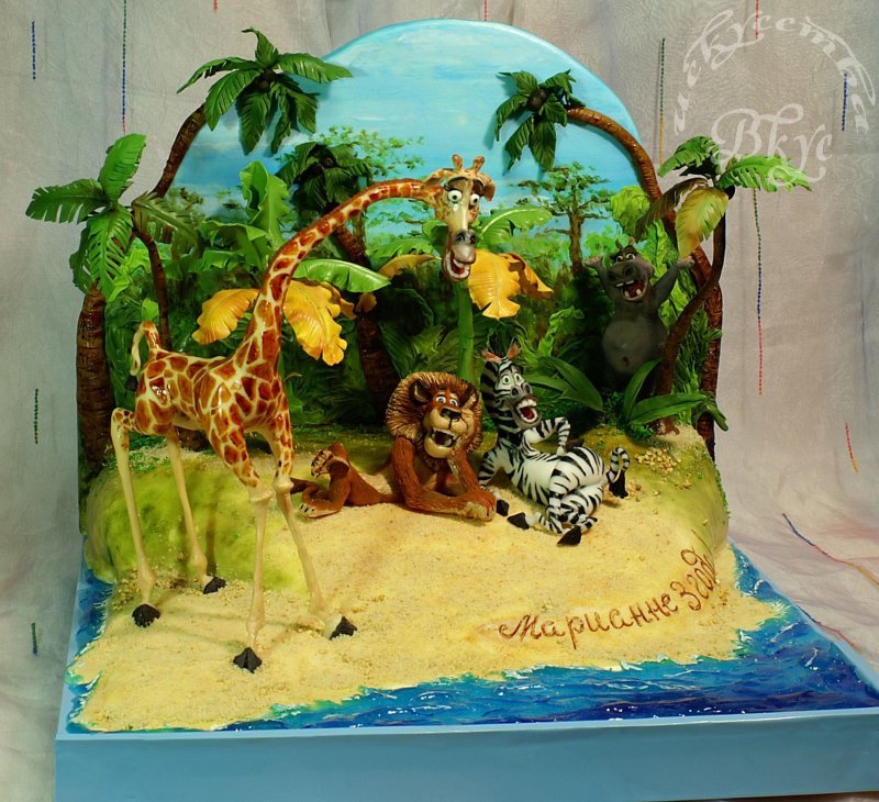 Торт джунгли для мальчика