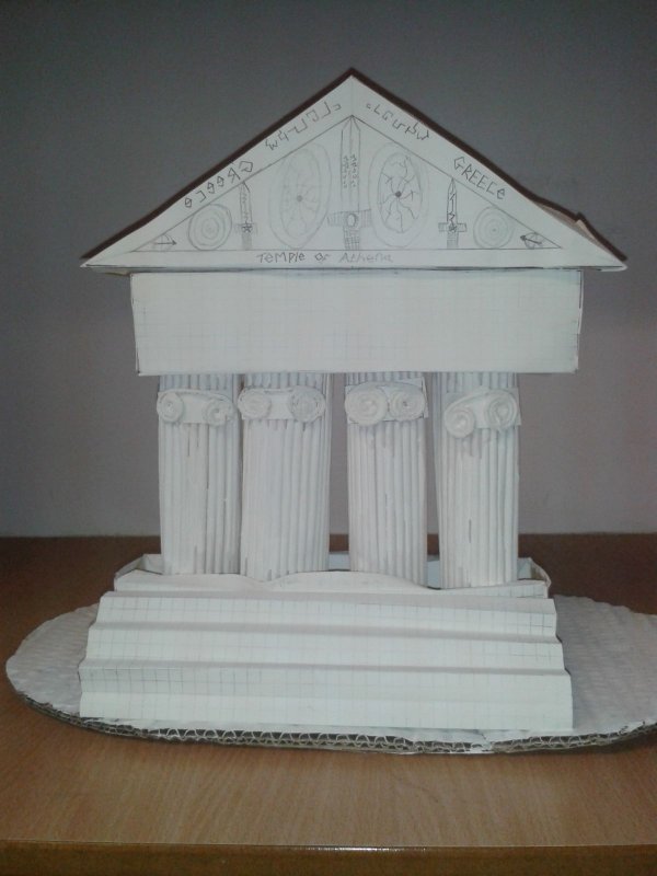 Греческий храм из бумаги
