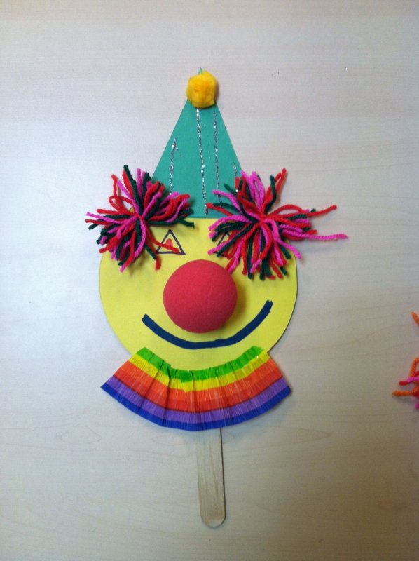 Поделка веселый клоун для дошкольников
