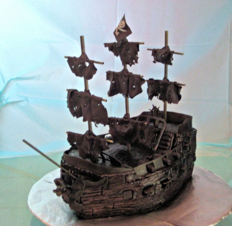Торт корабль черная Жемчужина
