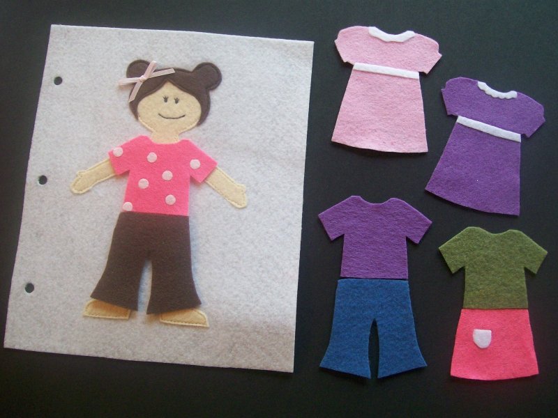 Аппликация одежда для куклы