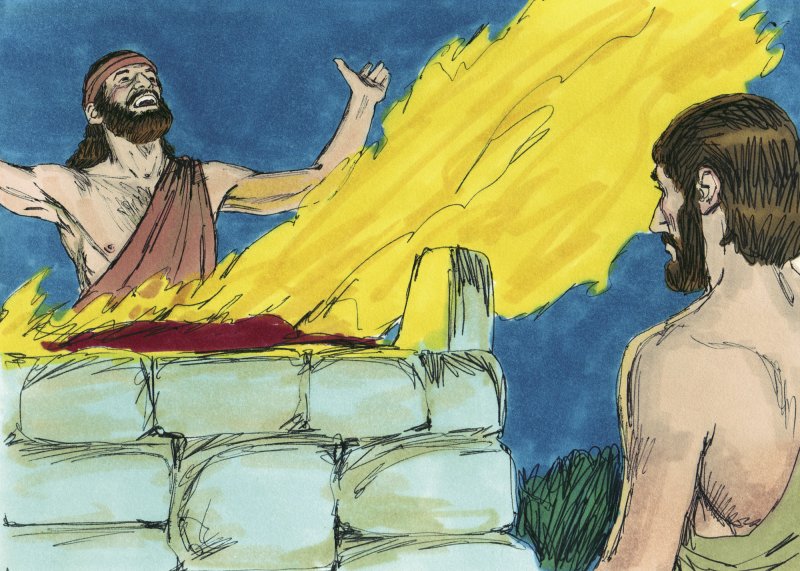 Гедеон разрушает жертвенник Ваалу