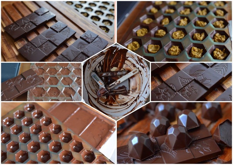 Украшение шоколадных плиток