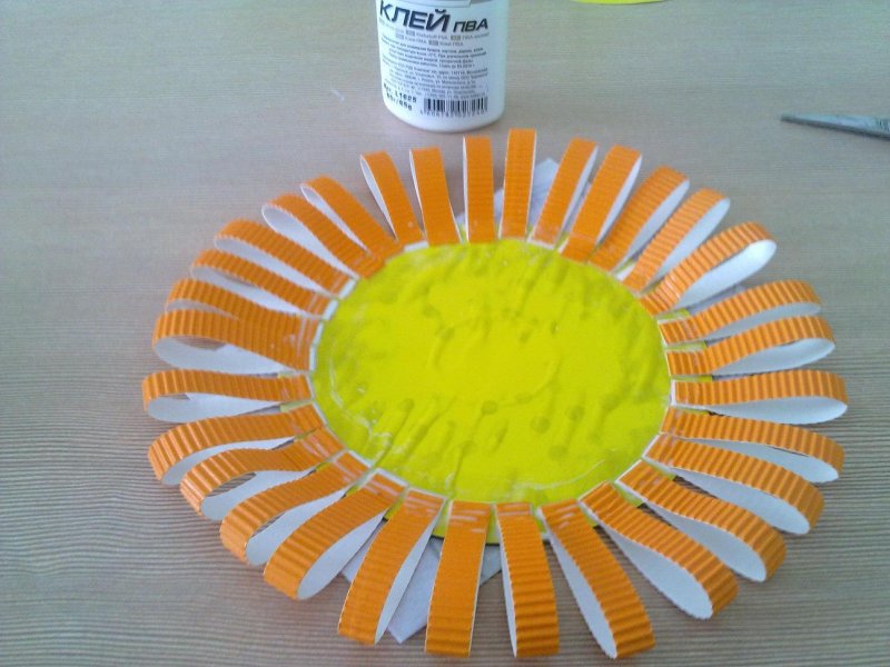 Солнышко из бумажной тарелки