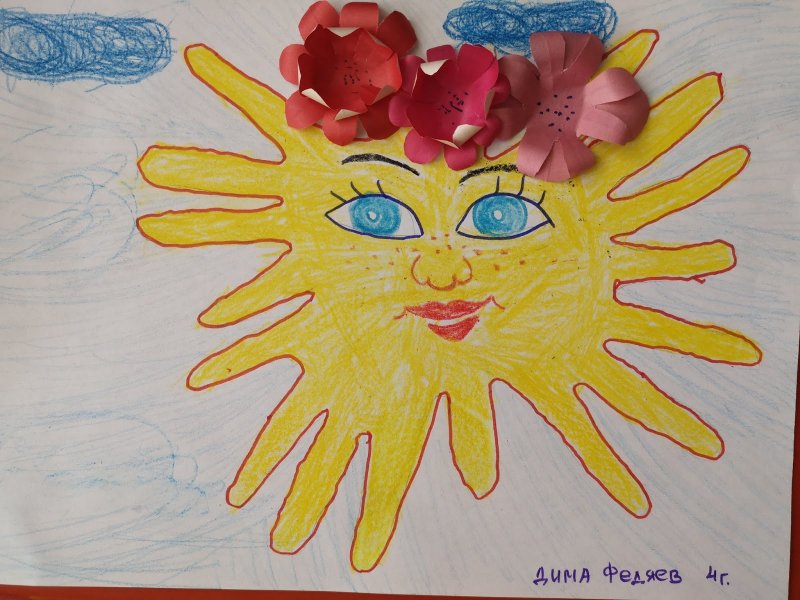 Детские работы на тему солнце