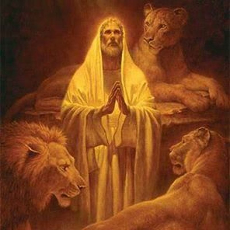 Даниил в львином рву поделка