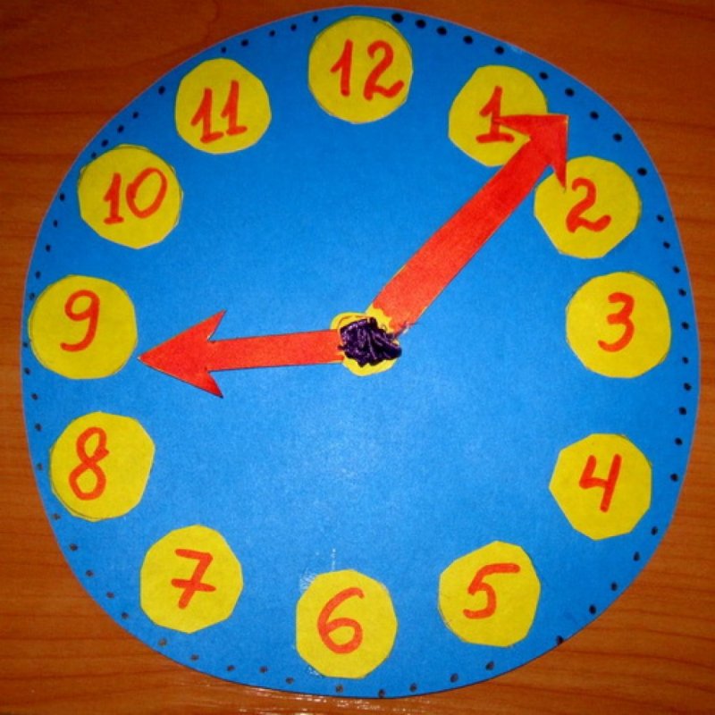 Часы из картона для детей