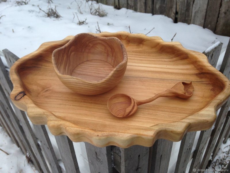 Оригинальная деревянная посуда