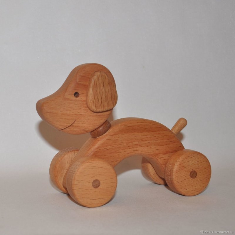 Собачка деревянная игрушка