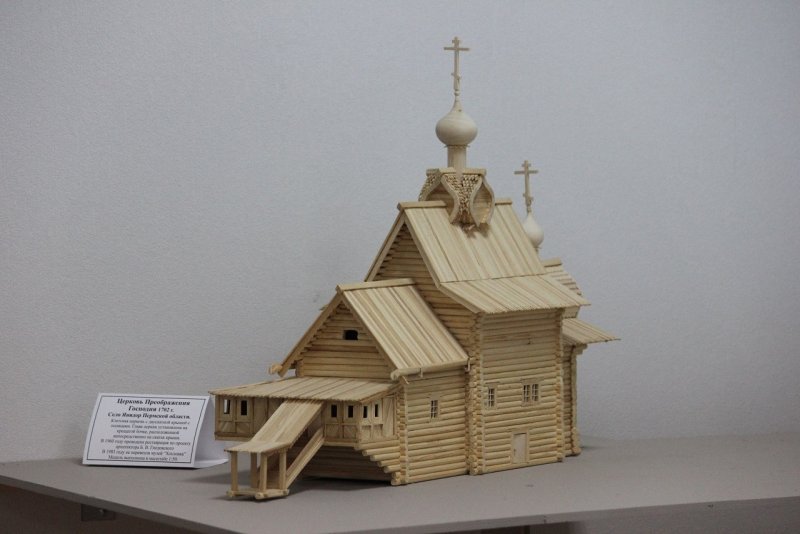Макеты деревянных церквей