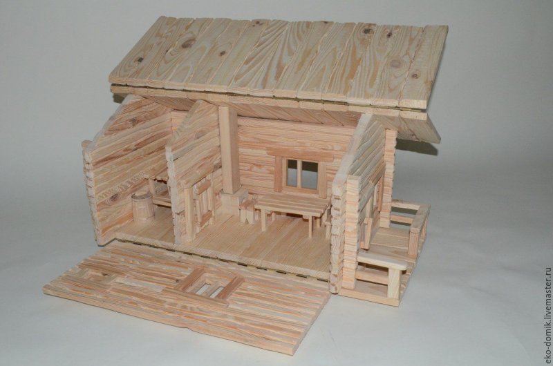 Деревянный дом поделка