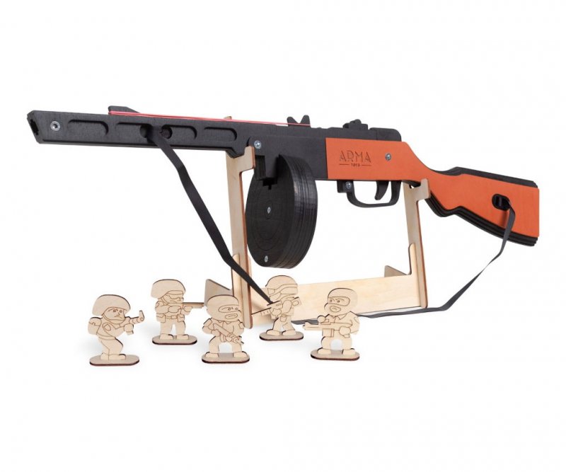 Arma Toys автомат деревянный резинкострел