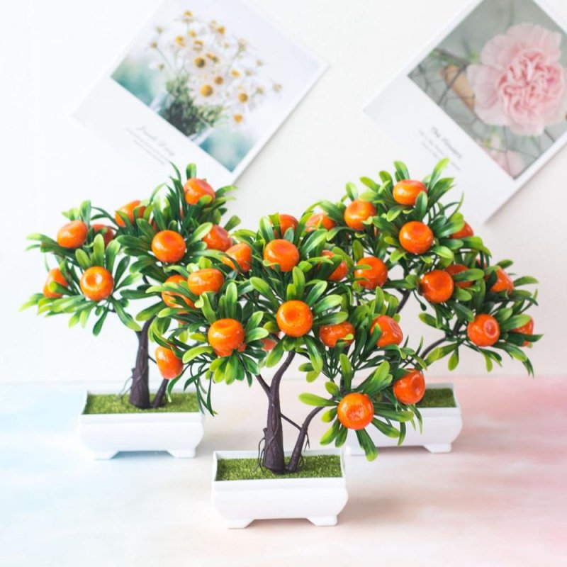 Апельсиновое дерево из пряжи