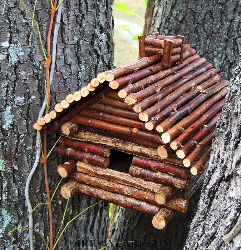 Деревянные домики декор