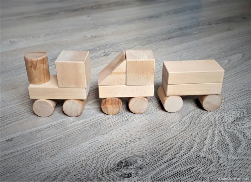 Детские кубики деревянные для строительства