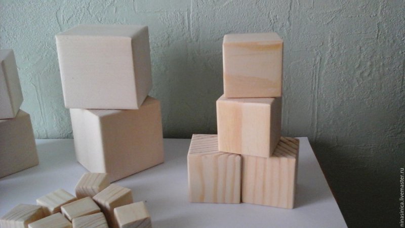 Кубики домики деревянные