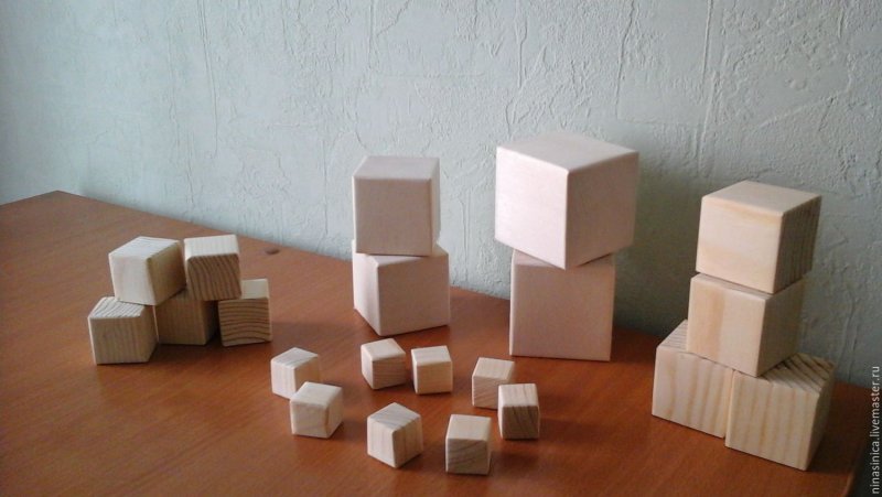Деревянные кубики заготовки
