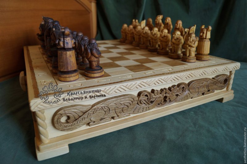 Резные шахматы Викинги