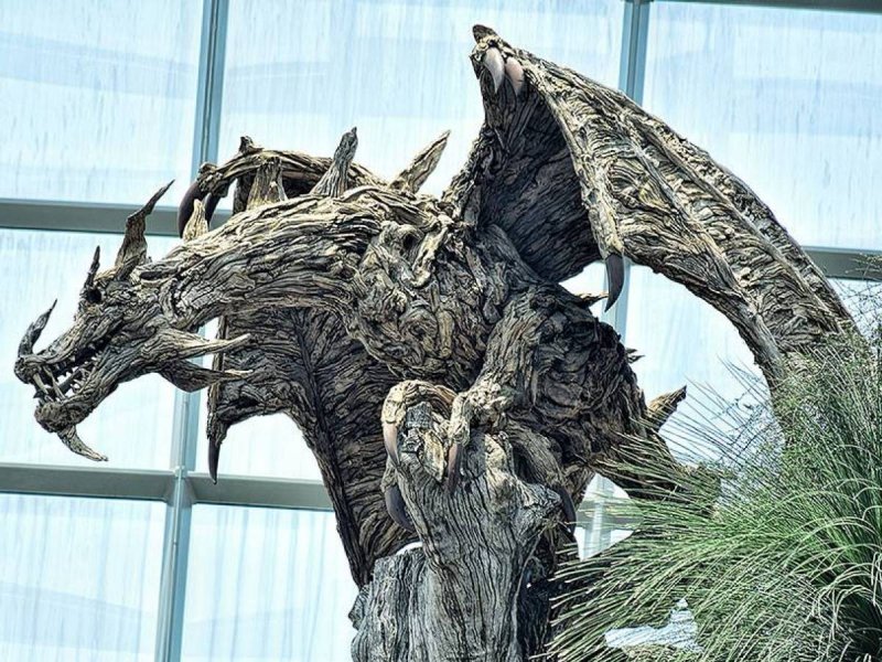 Скульптуры из дерева дракон Джеймс Доран-Уэбб