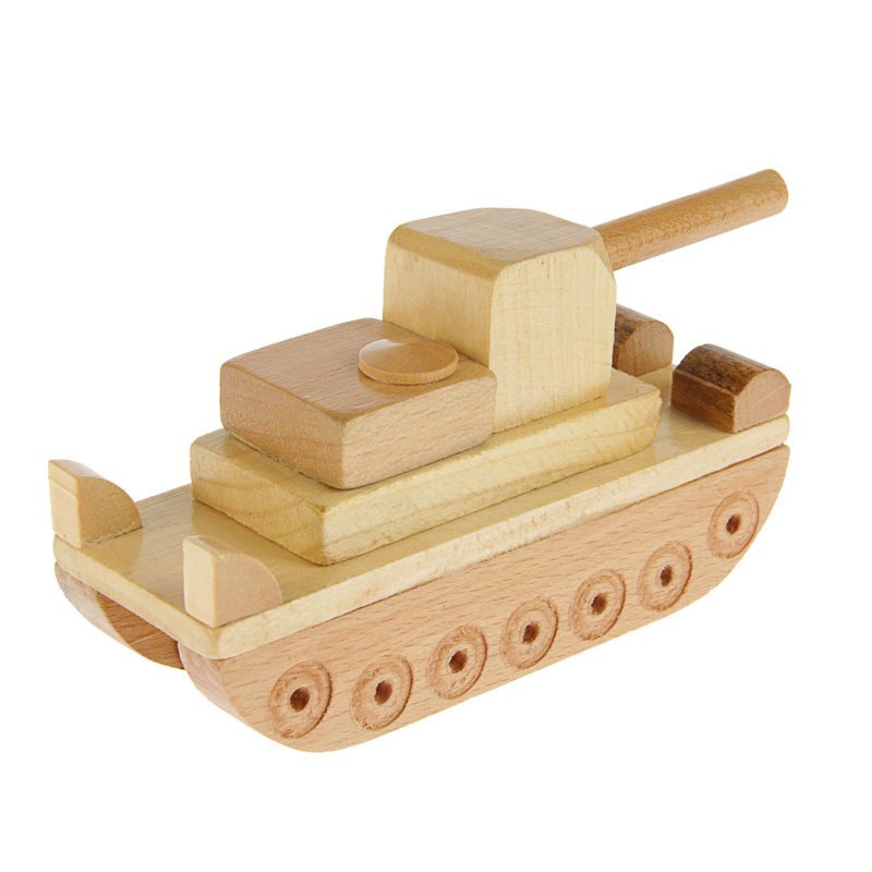 Деревянный танк игрушка