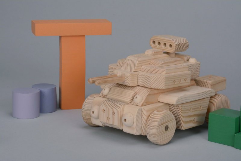 Сборная модель мир деревянных игрушек танк