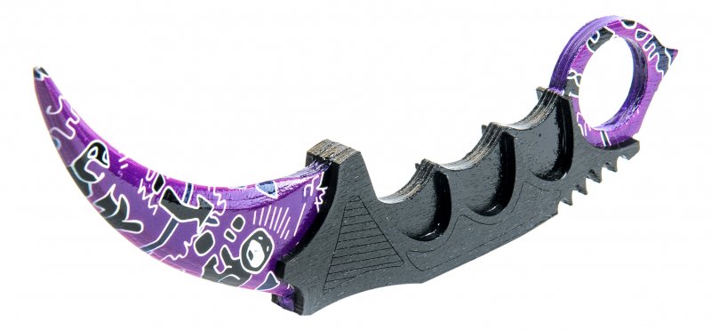 Нож-керамбит maskbro ручная роспись из Counter-Strike деревянный (13-127)