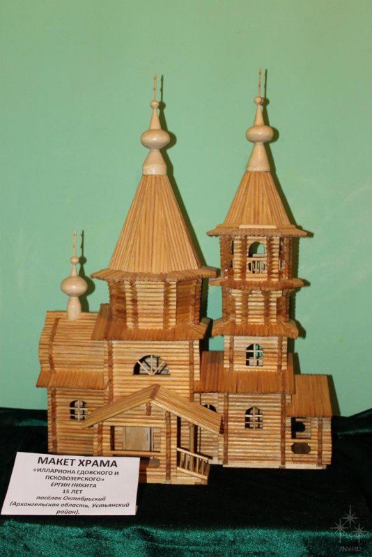 Макеты деревянных церквей