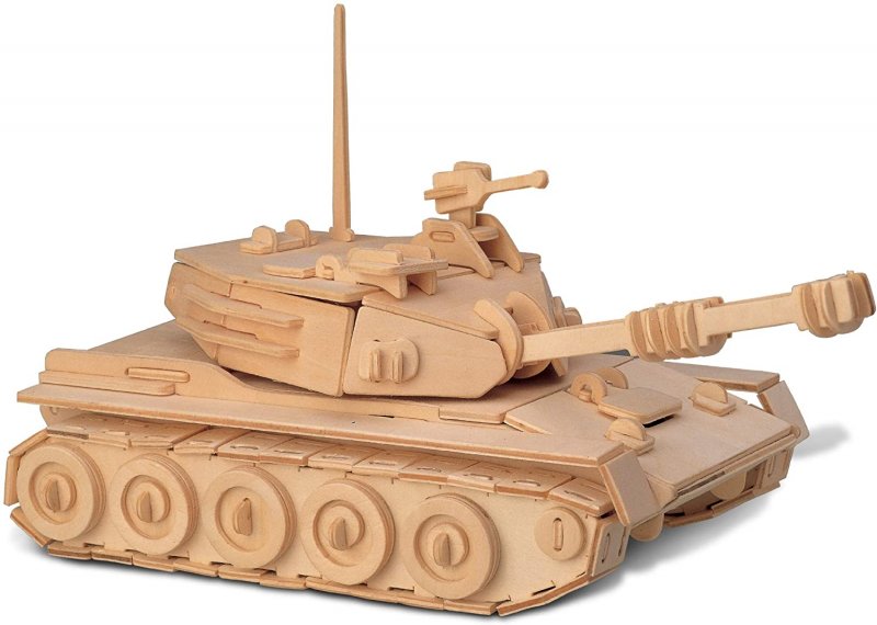 Сборная деревянная модель "танк" (p050)