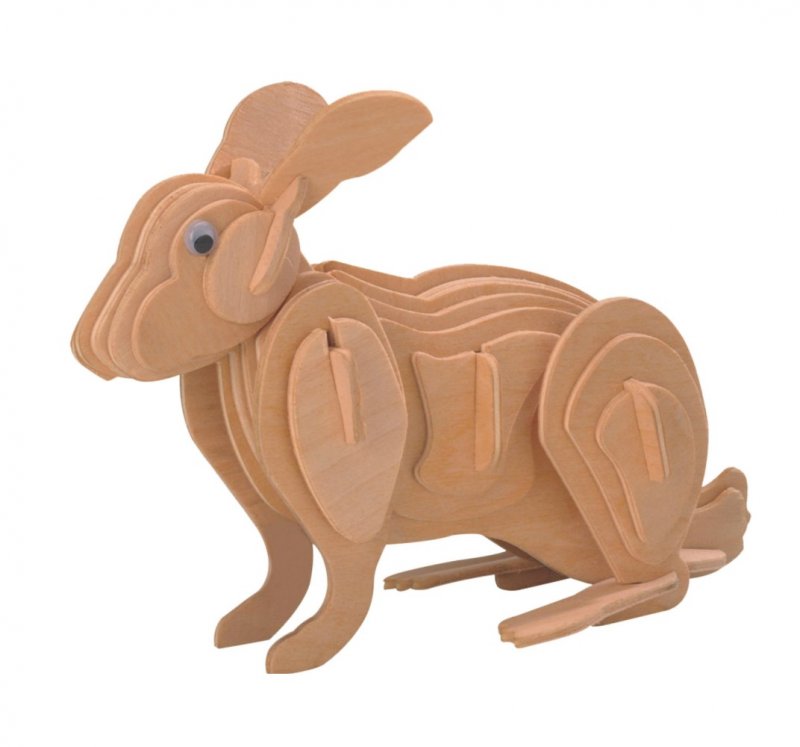 Сборная деревянная модель кролик