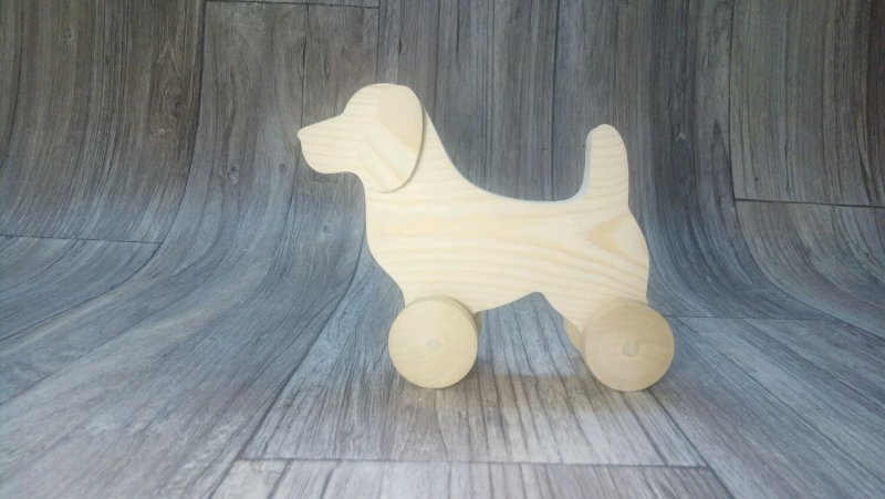 Собачка деревянная игрушка