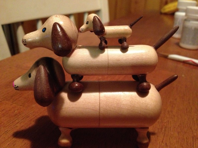 Корова из дерева игрушка