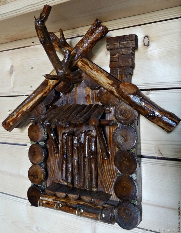 Часы из деревянных дощечек