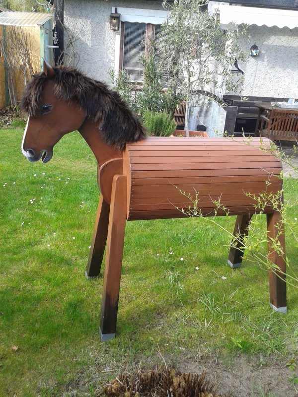 Деревянный конь для сада