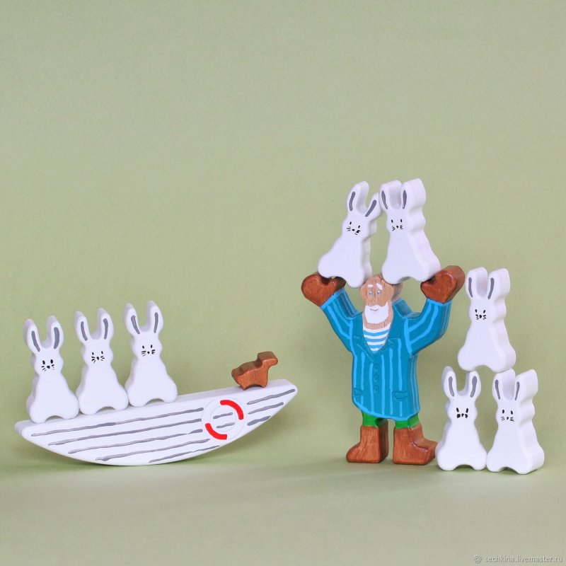 Дед Мазай и зайцы из березы своими руками