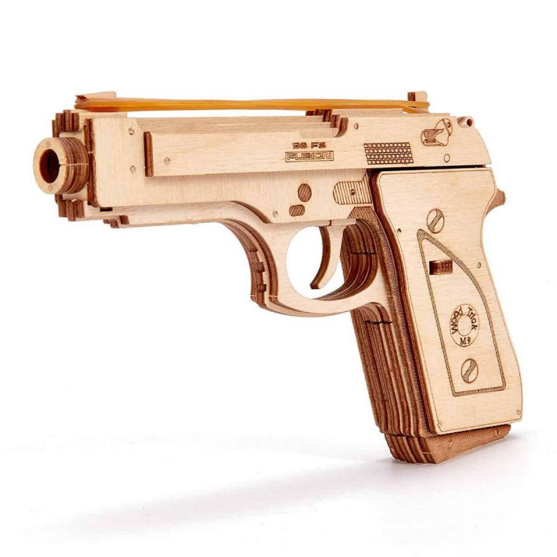 Сувенирное деревянное оружие "пистолет полицейский", 25 см, массив бука
