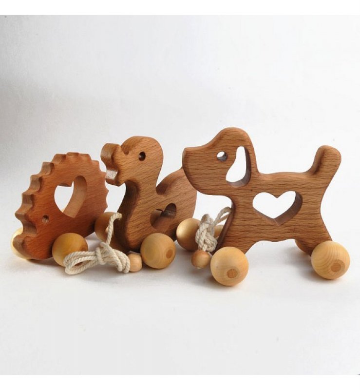Деревянные игрушки каталки Wooden Toys