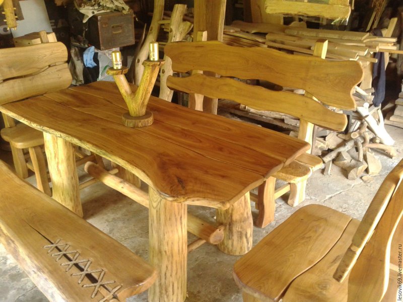 Мебель из брашированной древесины