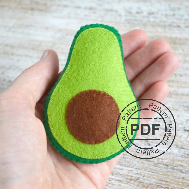 Мягкая игрушка авокадо из фетра
