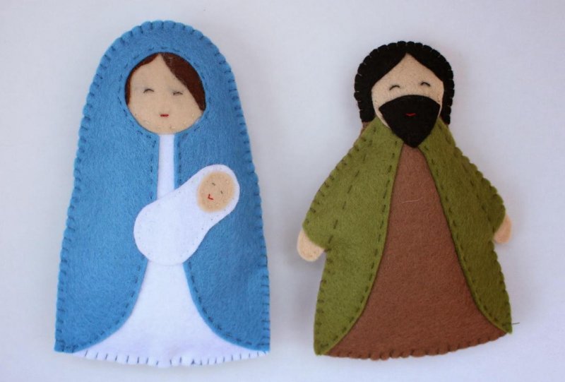 Мария и Иосиф из фетра