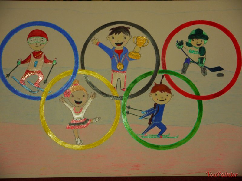 Рисунок на спортивную тему в детский сад