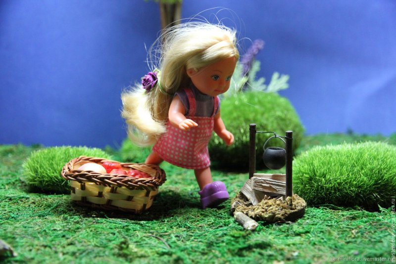 Миниатюрный сад для кукол