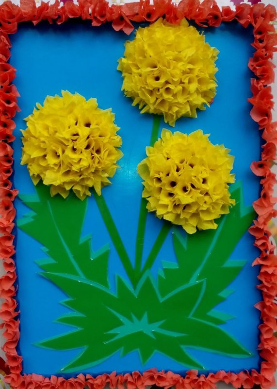 Цветы поделка в детский сад