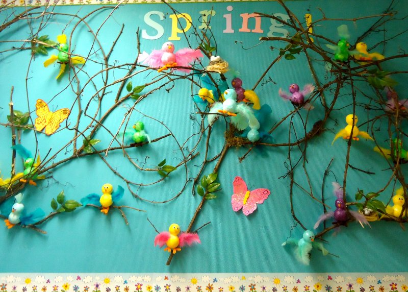 Весеннее панно в детском саду