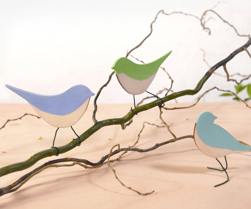 Весенние птички из цветной бумаги