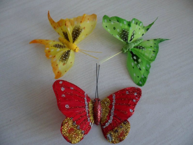 Бабочки из ткани своими руками 3д
