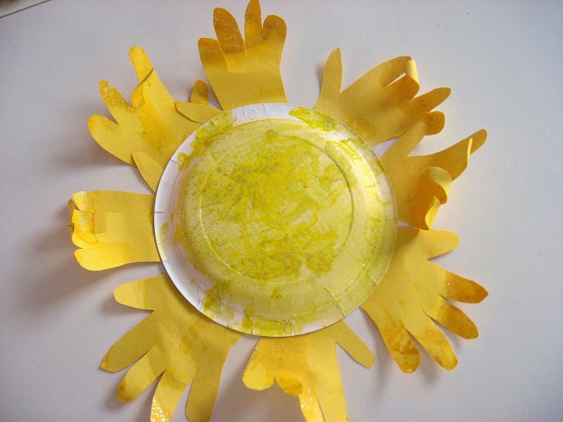 Солнышко из бумажной тарелки