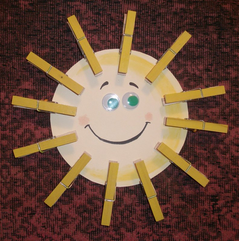 Весеннее солнышко аппликация для детей